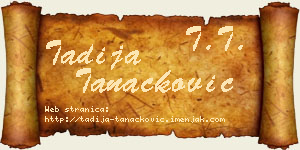 Tadija Tanacković vizit kartica